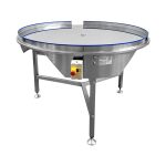 Table rotative plane avec rebords en acier inoxydable Ø 1200 mm